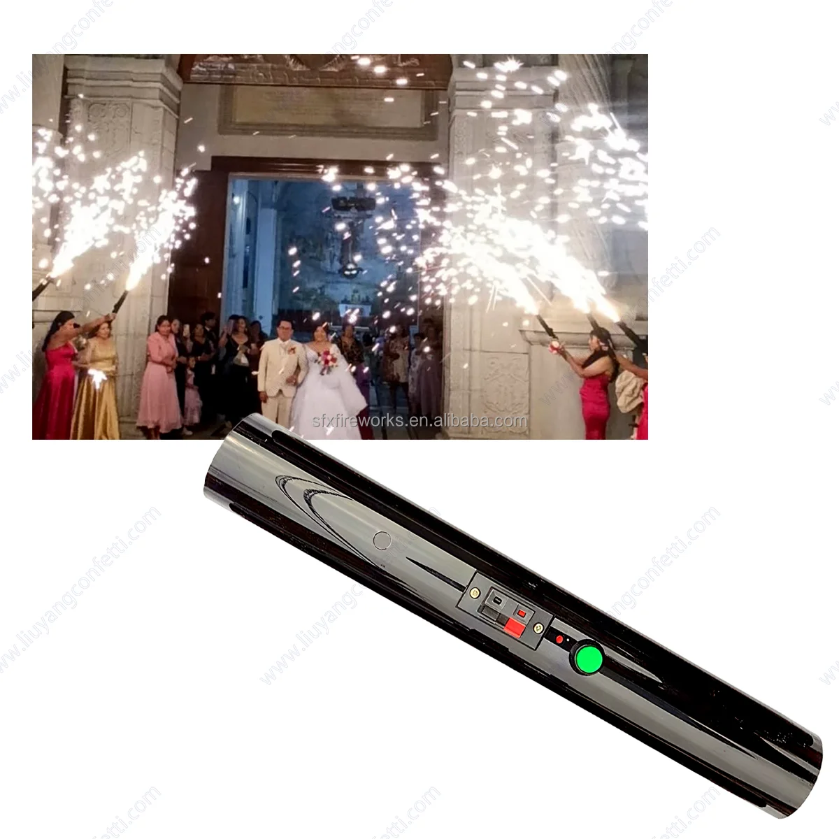 Handheld Cold Fountain Fireworks Pyro for Weddings & Events Metal Stage ...