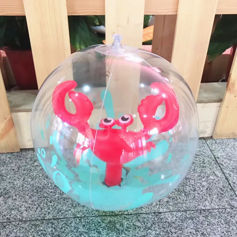 Factory New Design Custom PVC Inflatable 3D Beach Ball with Fish Inside