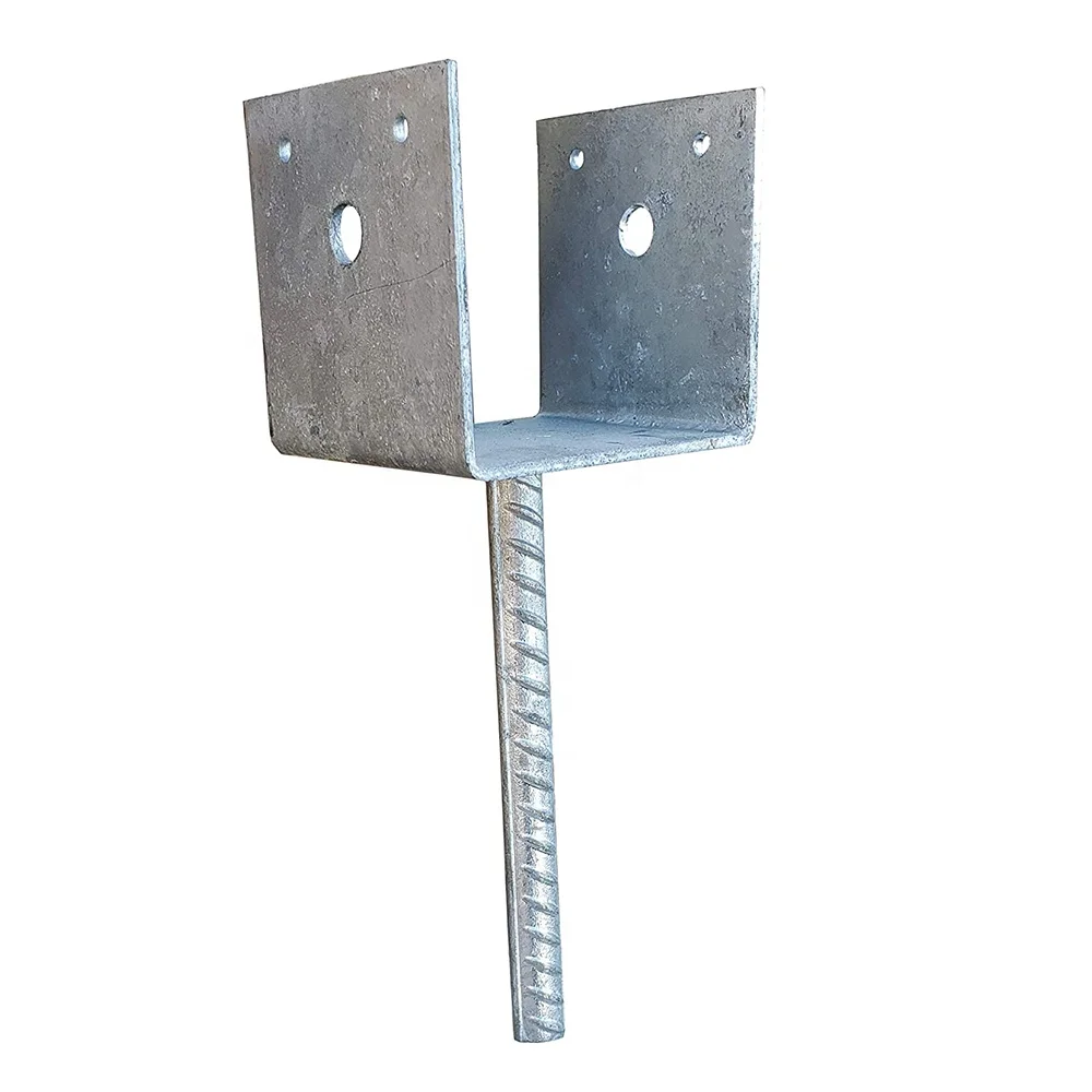 U-Shaped Post Anchor with Concrete Anchor Made from T-Iron lichte Breite feuerverzinkt 111 mm Oberflaeche