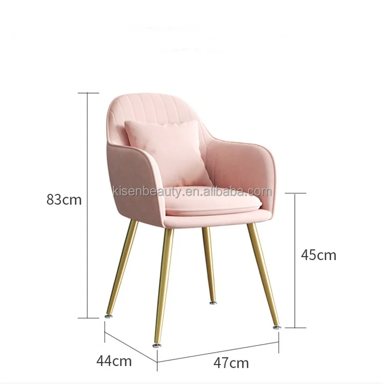KISEN 2023 pink luxury sofa client chairs for nail salon leather