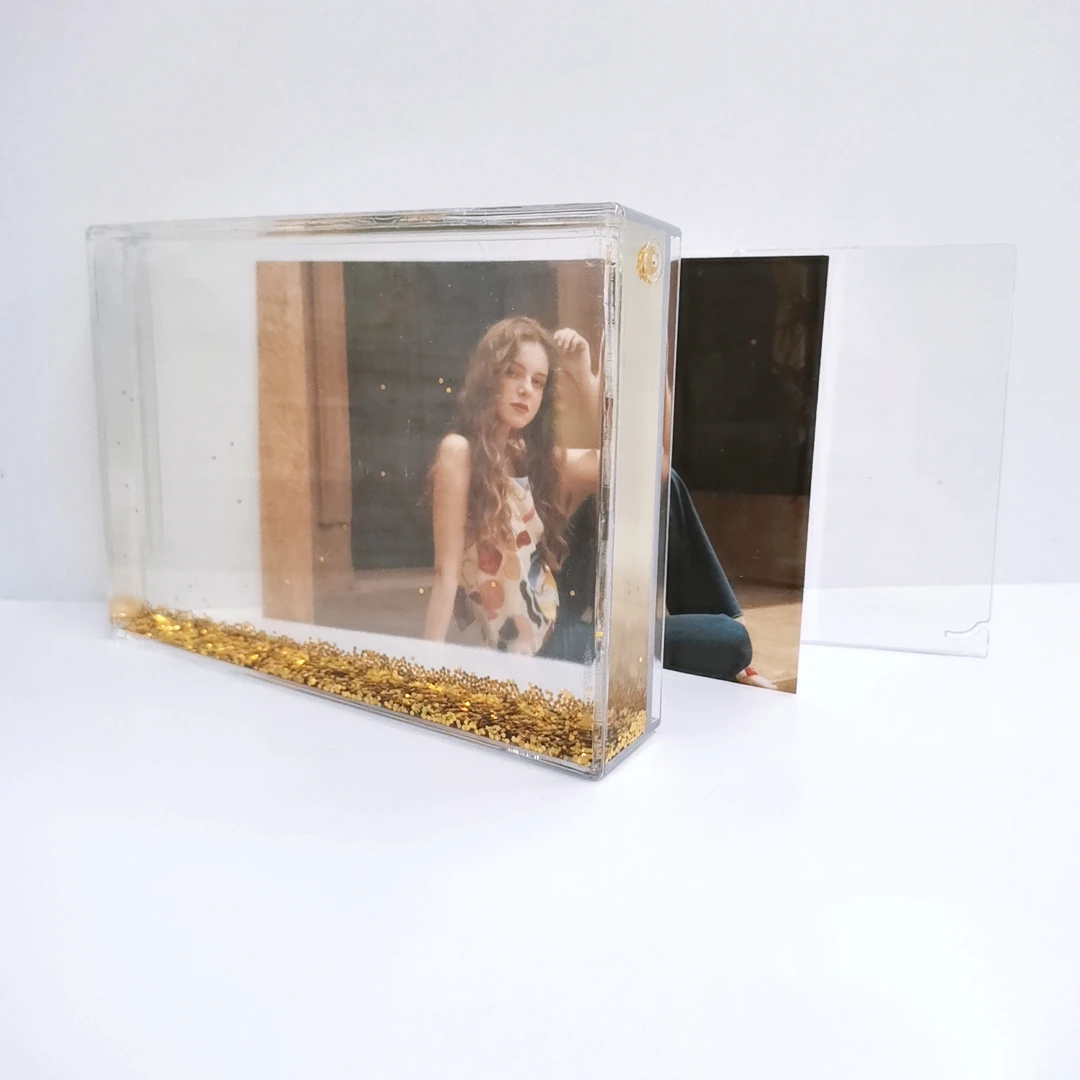Water Snow Globe Resin Acrylic Photo Frame 4x6 - Personalized Glitter ...