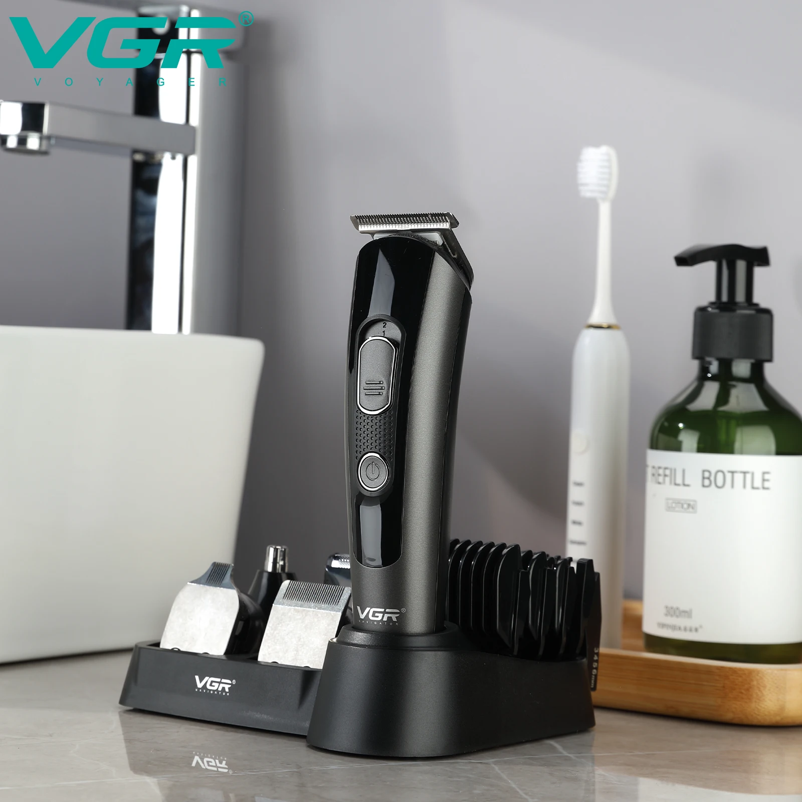 VGR V-175 In1 Grooming Kit Set Professional Electric Shavers Nose and  Beard Trimmer Barber Hair Clipper Trimmer for Men