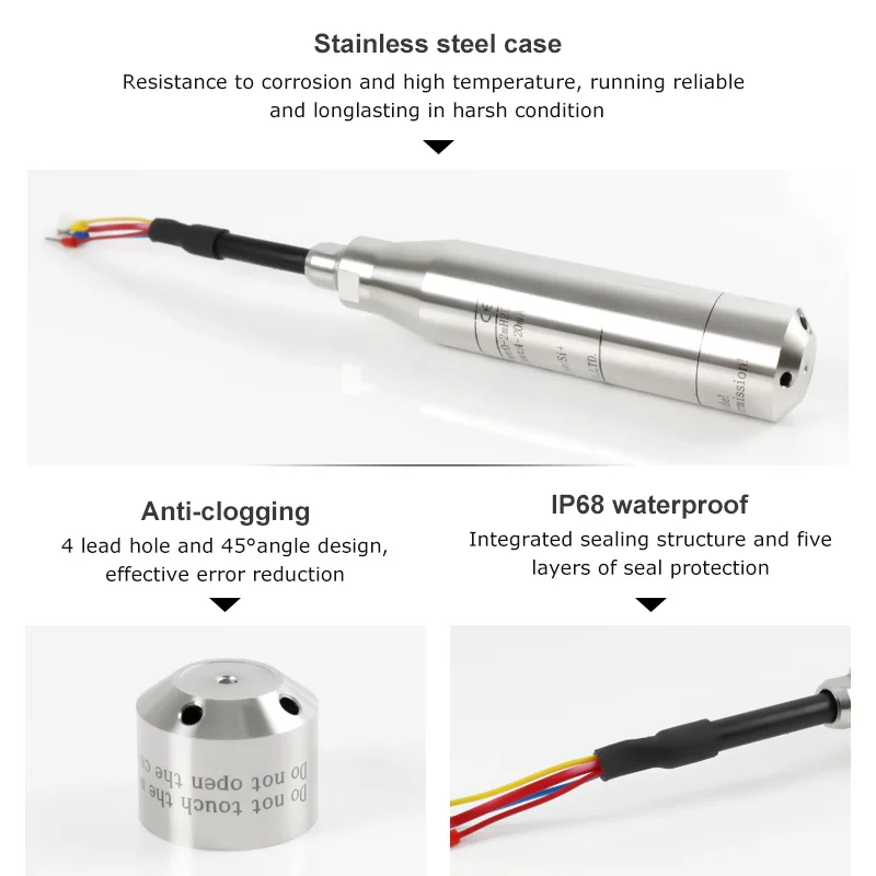 Macsensor 0-10v Submersible Rain Water Storage Tank Pressure Level Sensor