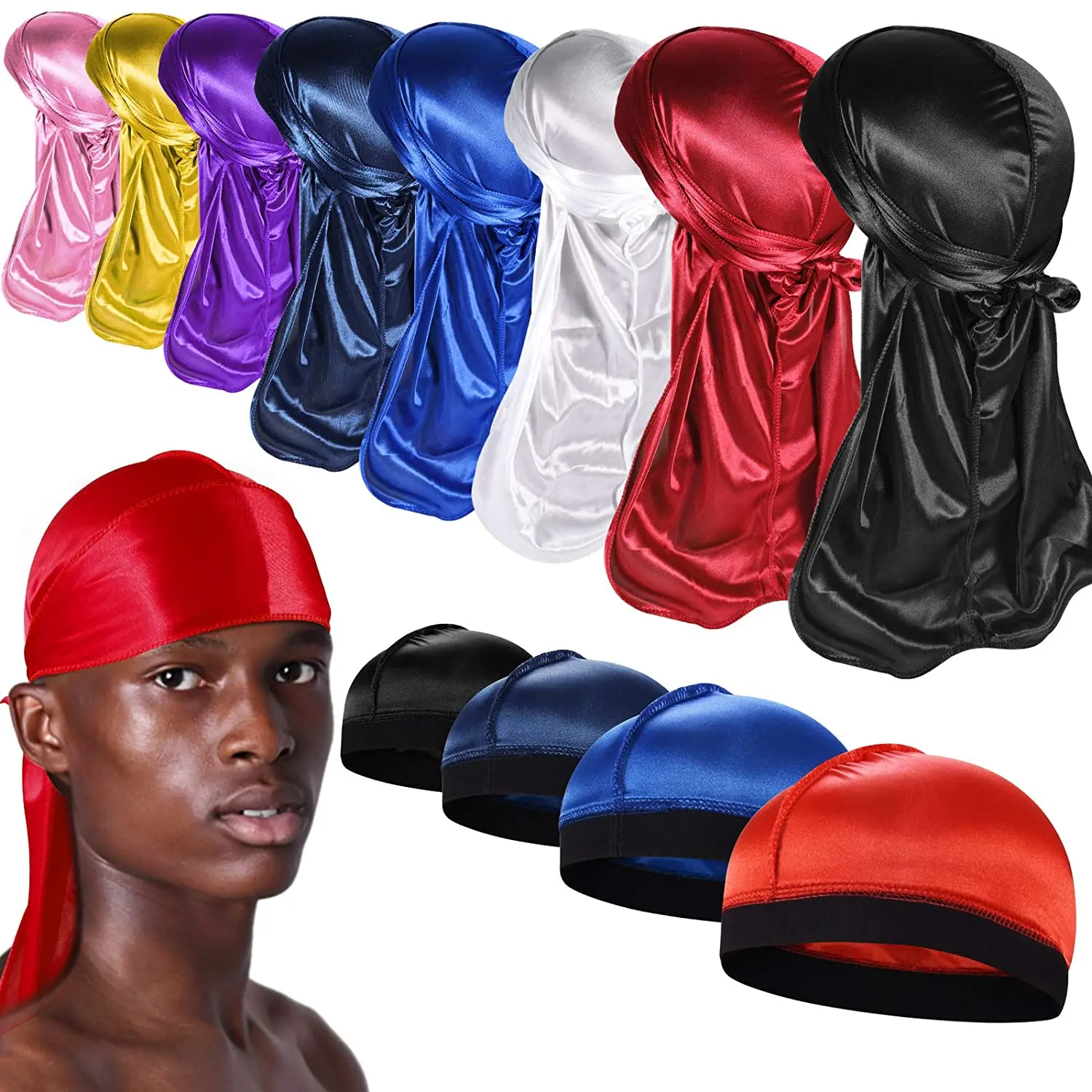 Fashion Silk Satin Designer Matching Durag and Bonnets for Men - China High  Quality Durags and Velvet Durag price