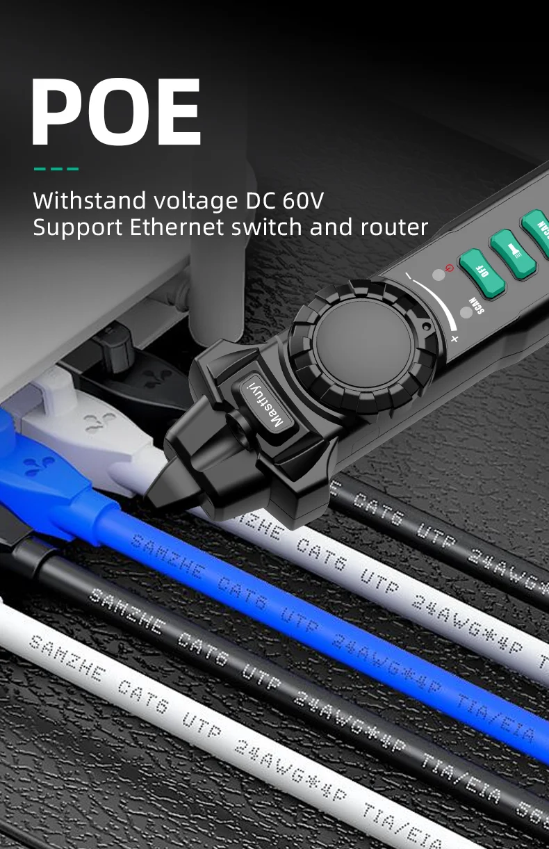 FY8169 Telecom Tool RJ45 RJ11 STP UTP LAN Diagnose Tone Tracer Network cable tester Wire tracer PoE living Detection