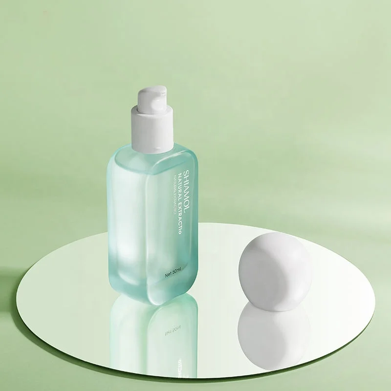 New Design 30ml 50ml 100ml 120ml Custom Cosmetics Skincare Packaging Set 30g 50g Green Glass Face Cream Container with Lids