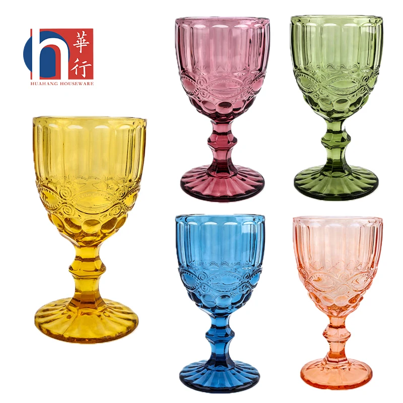 Tognana Multi-Colored Embossed Glass Tumblers - Set of 6