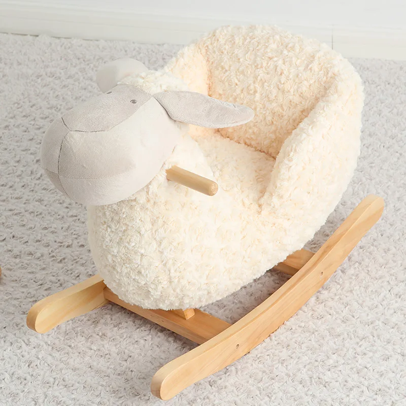 羊のおもちゃぬいぐるみロッキングホースぬいぐるみアニマルライドロッキングチェア子供用 - Buy Rocking Chair For  Kids,Plush Animal Ride,Plush Rocking Horse Product on Alibaba.com