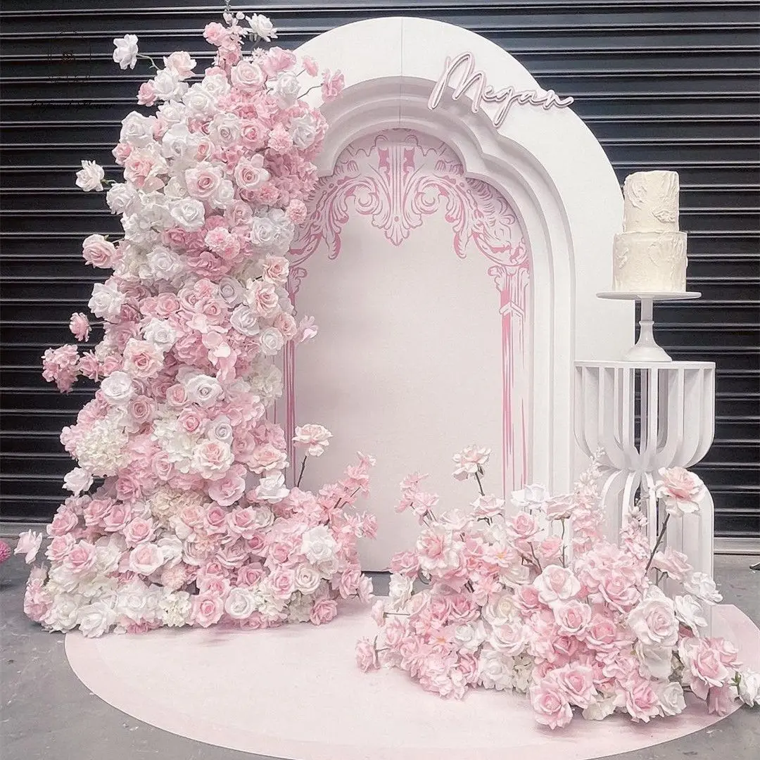 DKB New Artificial Floral Backdrop Arrangement Arch Backdrop Wedding Arch Flowers Decorative