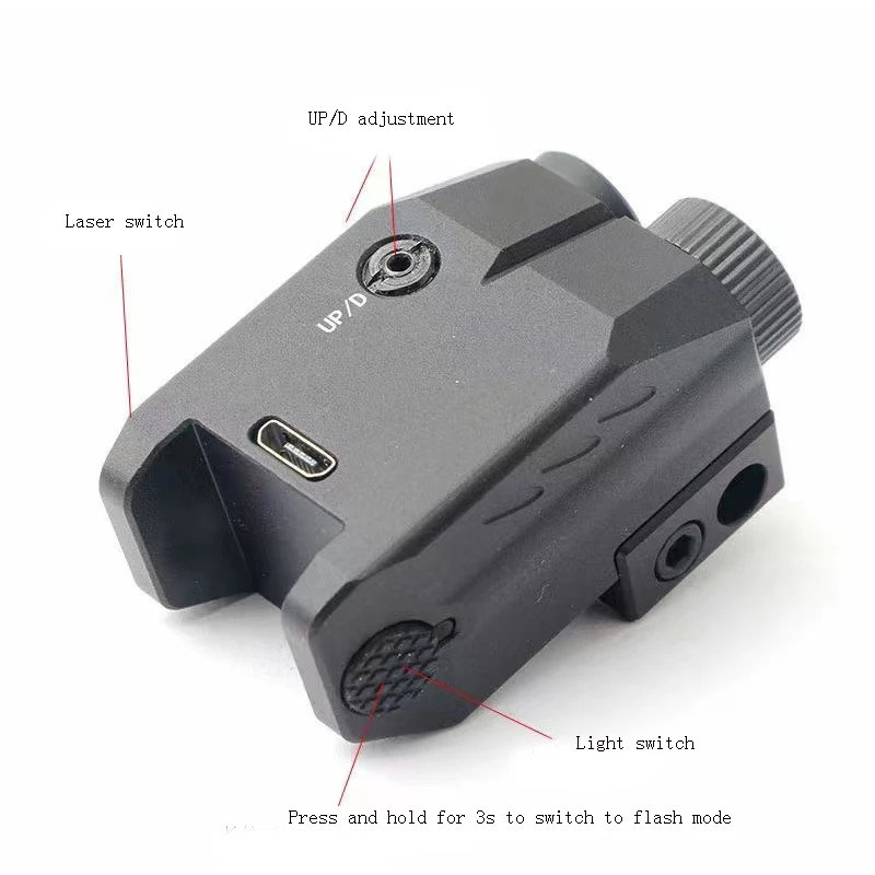 Ultra Hunting LED Laser Sight Flashlight with Built-in Battery supplier