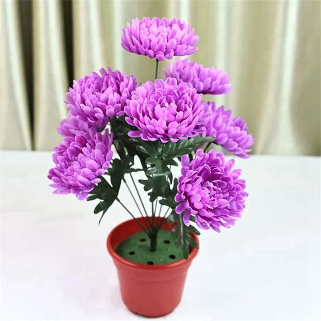 High Quality Artificial Silk Green chrysanthemum For Floral Arrangement Wedding Home Decoration