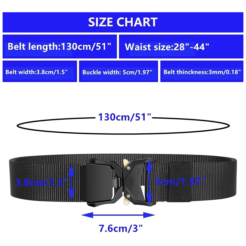 Waterproof Multifunctional Tactical Belt Riggers Belts Heavy Duty Quick-Release Aluminum Alloy Buckle Tactical Belt