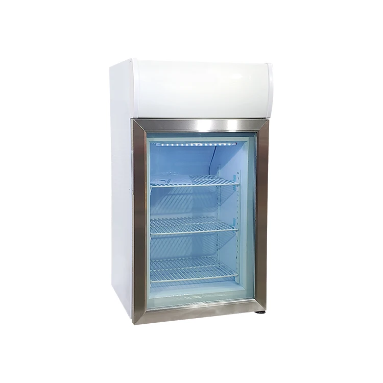 Meisda SD50B 50L Customized Mini Single Glass Door Ice Cream Counter Top Display Freezer With CE ETL
