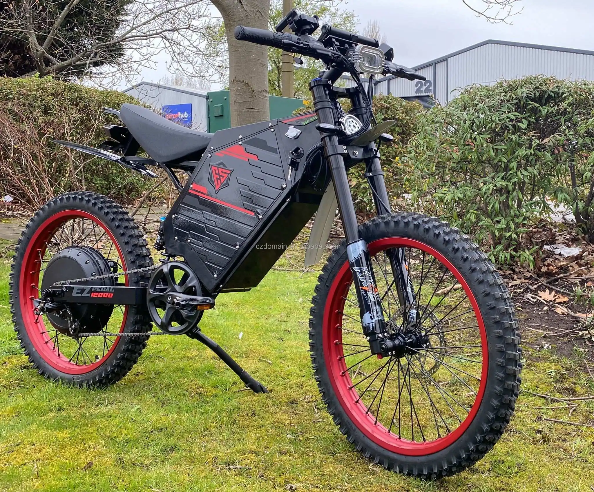 Sepeda listrik bomber stealth, pit jalan gunung enduro listrik 72v 8000  daya w - Main Image