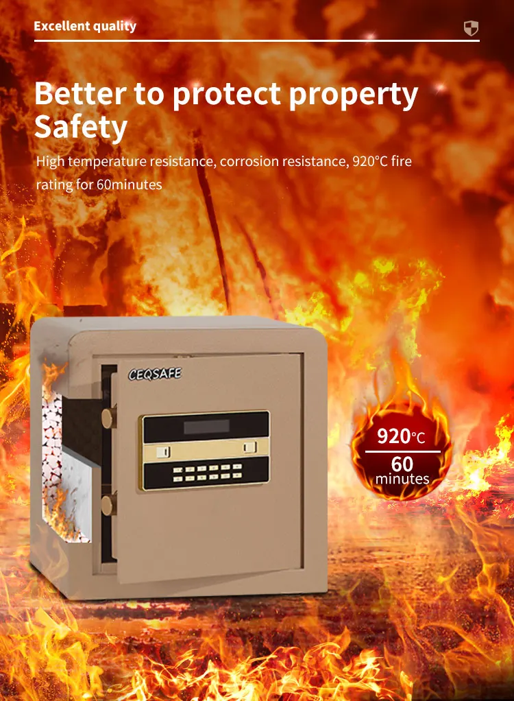 CEQSAFE 2025 Home Use Safe Fireproof Metal Money Safe Box With Electronic Lock supplier