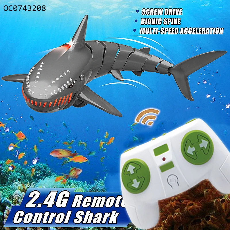 Simulation Waterproof 2.4g Remote Control Water Shark Toys Swimming