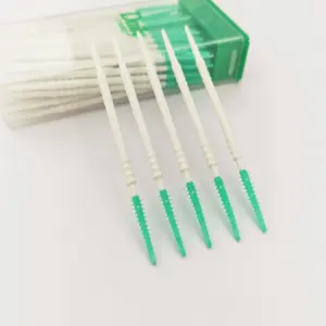 Daily Care Private Label Factory Direct Personal Use Dental Picks Multi-function Soft Brush Plastic Toothpick Disposable