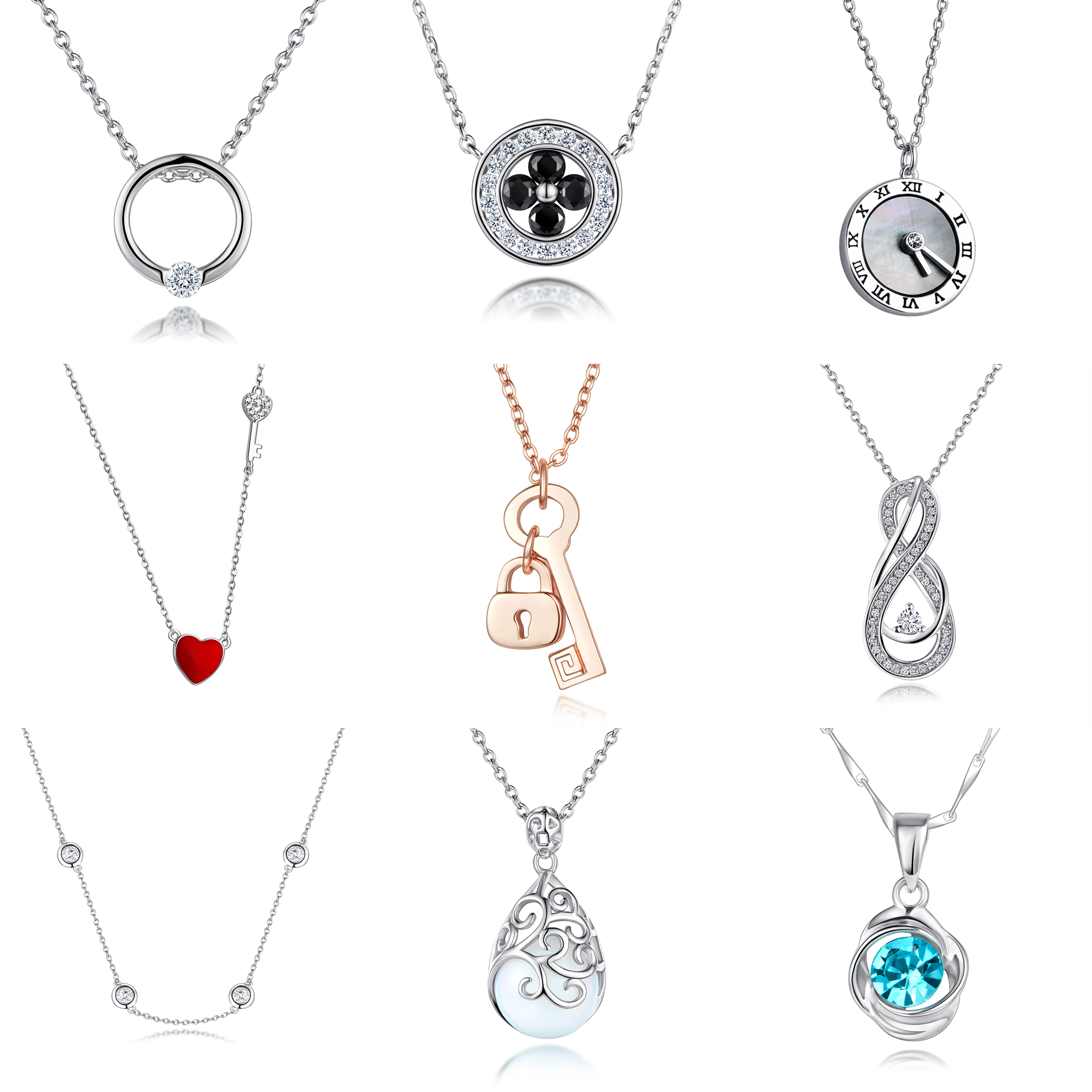 Pretty Necklaces Trendy Silver Pendant Jewelry for Women