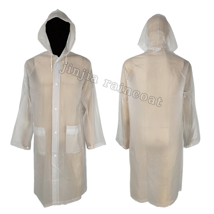 custom OEM adult raincoat with hood waterproof men woman kids transparent  cycling clear PVC rain jacket| Alibaba.com