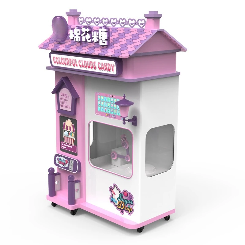 Сладкий Дом Открытый бизнес Зефир торговый автомат OEM полностью автоматический интеллектуальный для продажи сахарной ваты