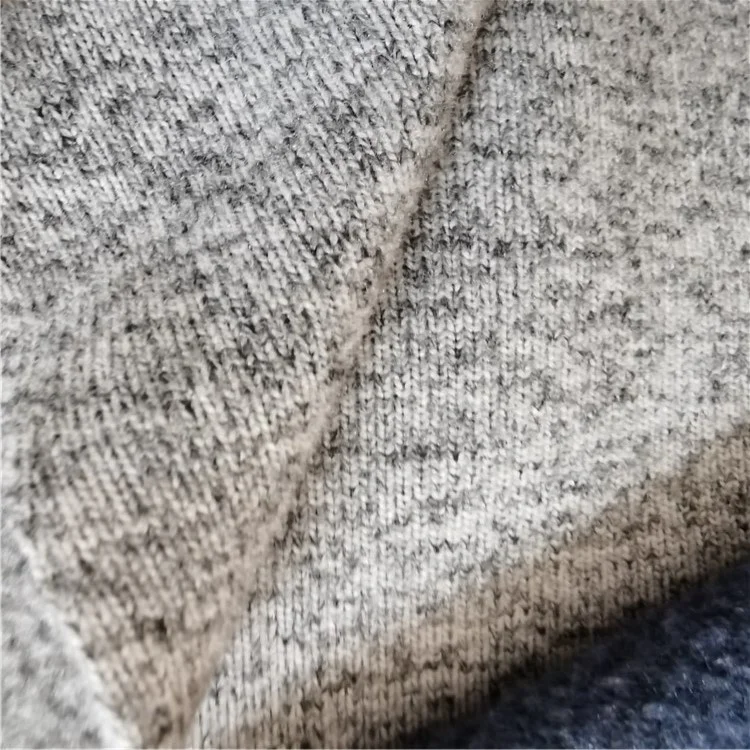 100%Polyester Cationic Hacci Brushed Hatchi Fabric Cationic Dyed Polyester Coarse Knit Brushed Fleece Single-Side Brushed Fabric