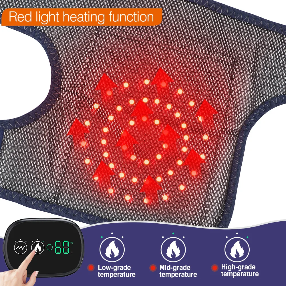 Red light heating vibration massage knee pads shoulder pads wireless temperature-controlled heating knee pads