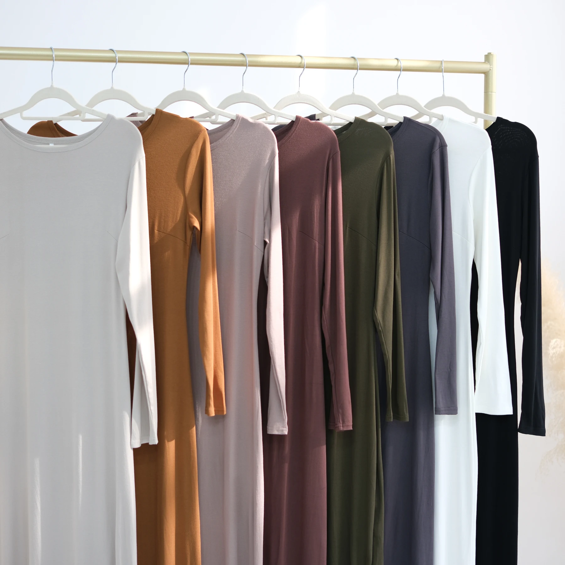 Mexizo Modest Soft Jersey Bodycon Maxi Inner Dress Abaya
