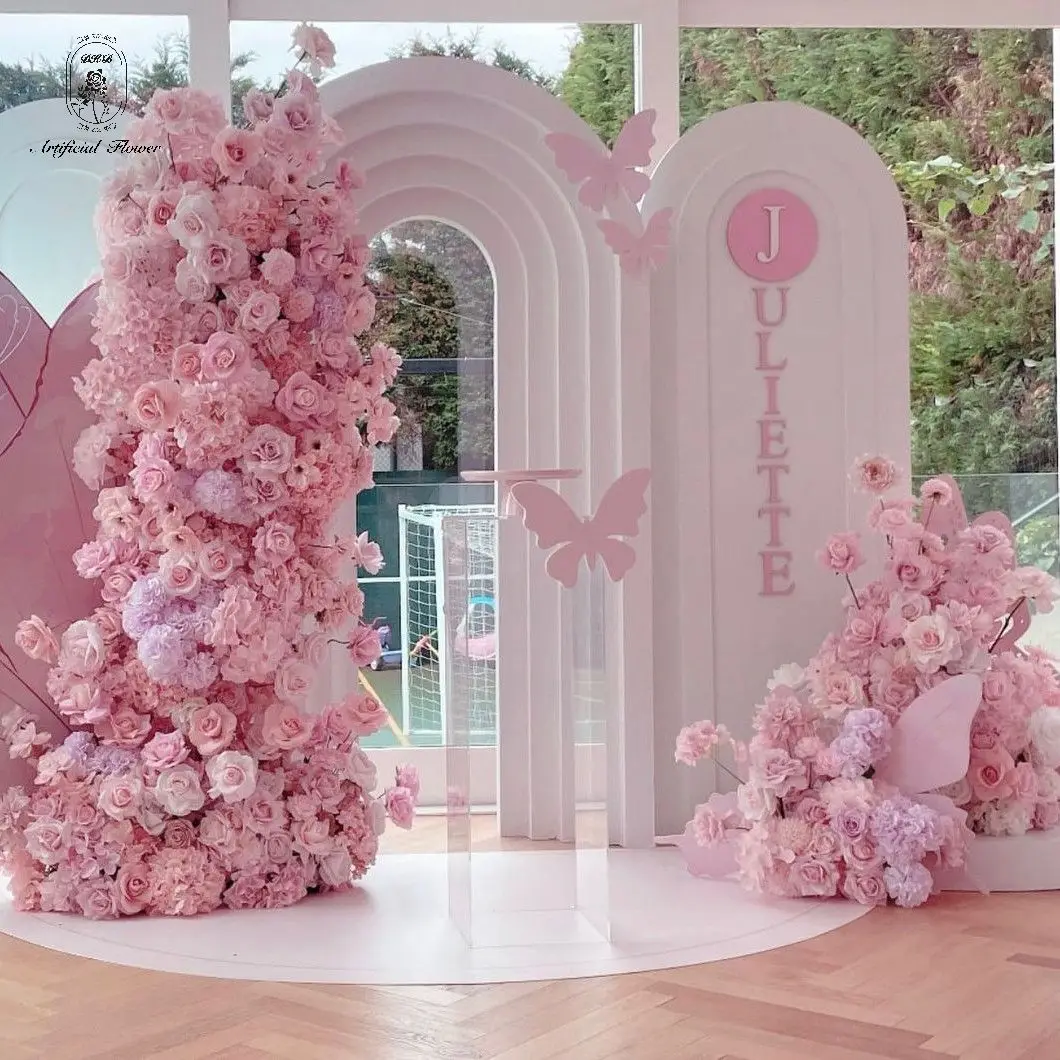 DKB- Wedding Flower Backdrop Event Party Stage Decoration Back Drops Supplies Flower Wall Background Flower Backdrop Stand