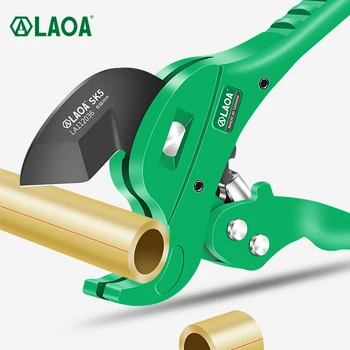 LAOA Pipe Cutter 36-42mm Pipe Scissors SK5 Material With Treatment Ratchet PVC/PE/VE Pipe Cutter Scissors