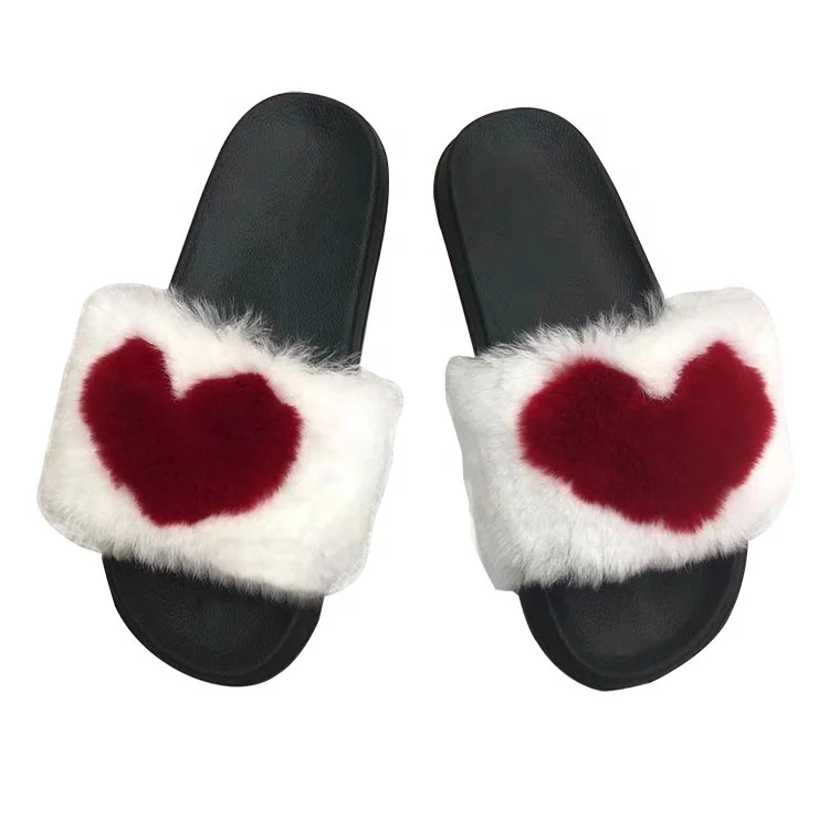 designer fur slippers