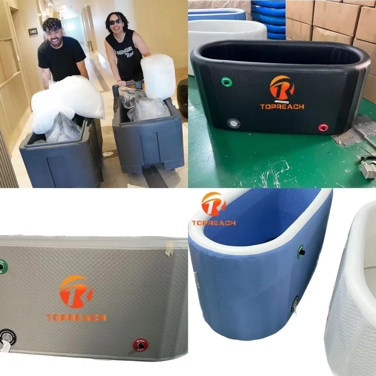 Foldaable Bathtub Ice Bath For Sore Muscles Efficient Temperature Cold Water Tub Suitable For