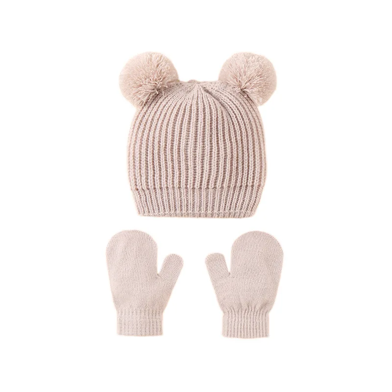 LANGZHEN Cappello Invernale A Maglia Per Bambina Con Pompon – Fodera In Pile – Rosa, Nero, Grigio
