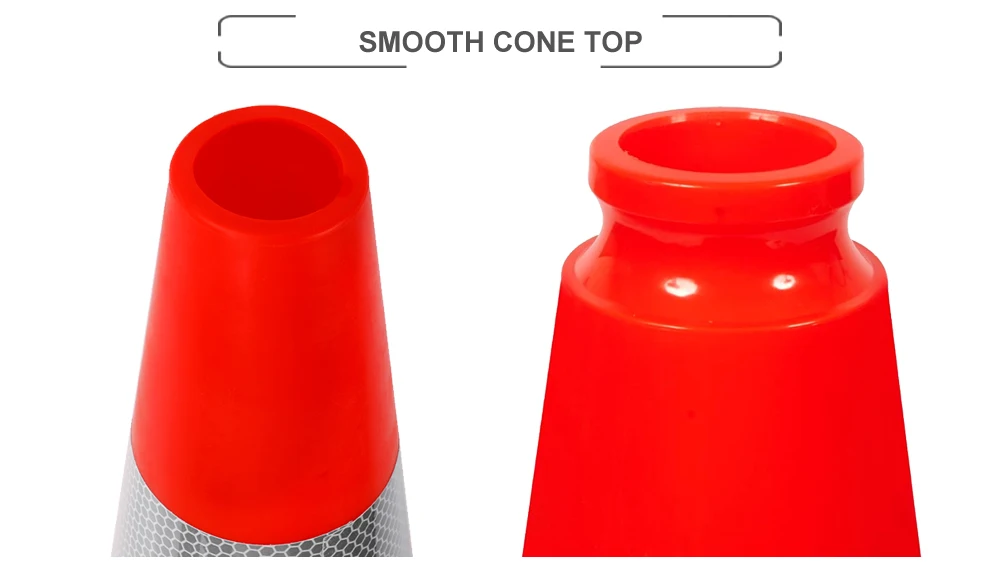 product waterproof 30cm pvc traffic cone reflective flexible barricade  safety orange cones with black base-5