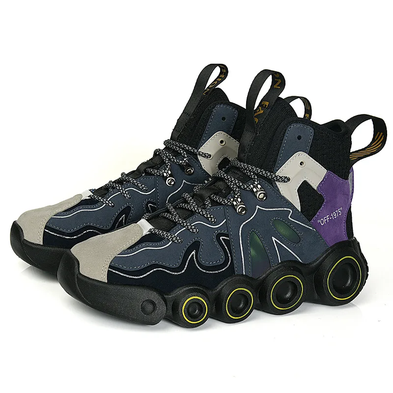 Mens Basketball Shoe Retro High Ankle Sneakers by Zhihuanyu