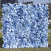 Blue rose flower wall
