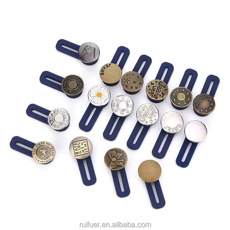 1/5/10PCS Magic Metal Button Extender for Pants Jeans Free Sewing  Adjustable Retractable Waist Extenders Adjust Buttons for Pant - AliExpress