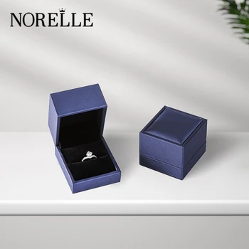 NORELLE 2025 Minimalist Luxury Jewelry Gift Box Exclusive Packaging for Moissanite Rings Earrings Engagement Proposals