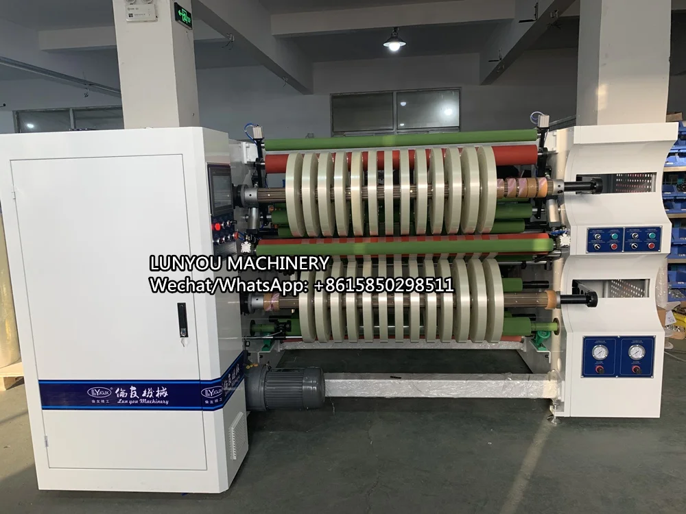 Automatic High Speed Jumbo Roll Slitting Rewinding Bopp Plastic Film Slitting Machine