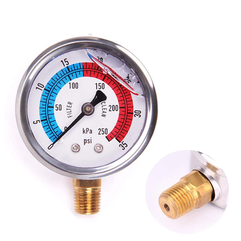 2'' Manometer Oil Gas Pressure Gauge with Vacuum Meter