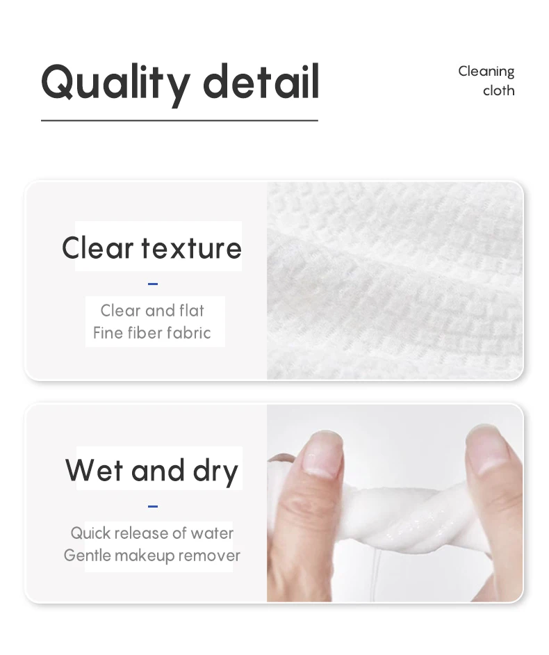100 Cotton Face Towel Disposable Face Towelette Makeup Remover Dry