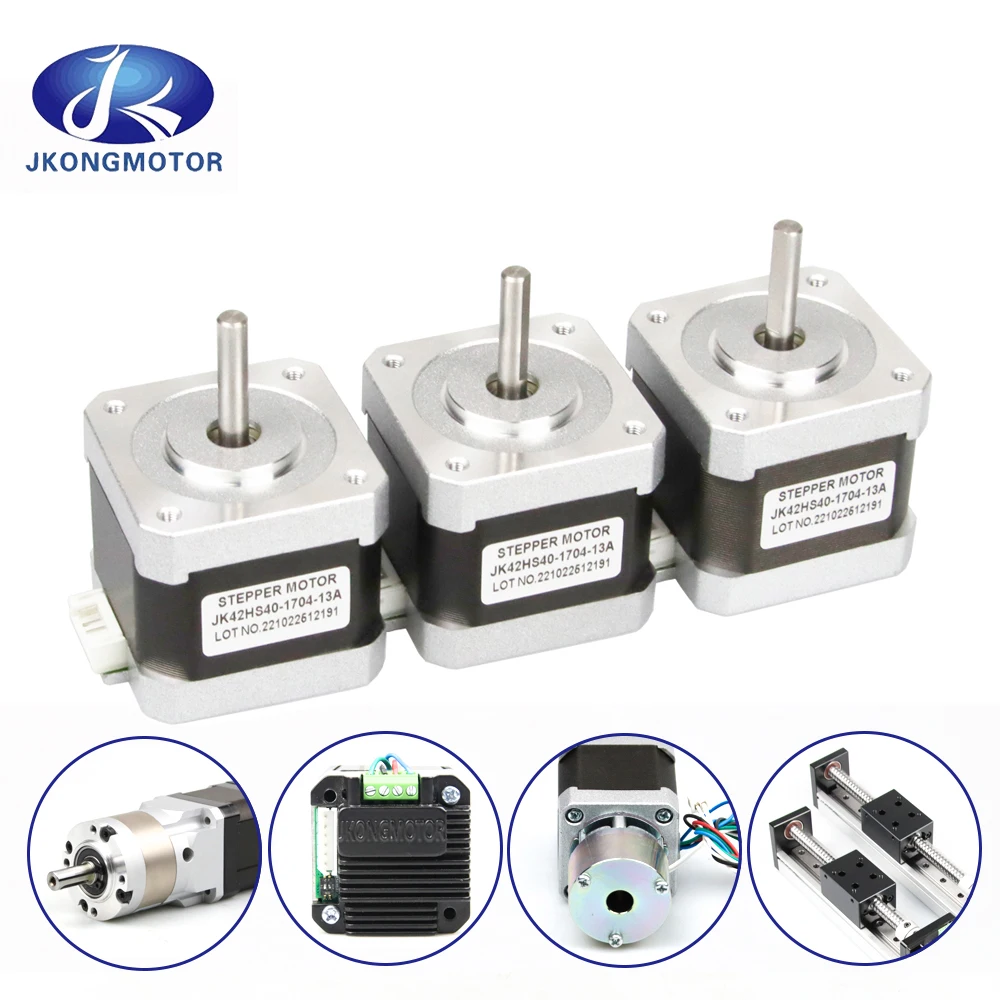 12V DC Motor - JKONGMOTOR NEMA 17 Stepper for 3D Printers