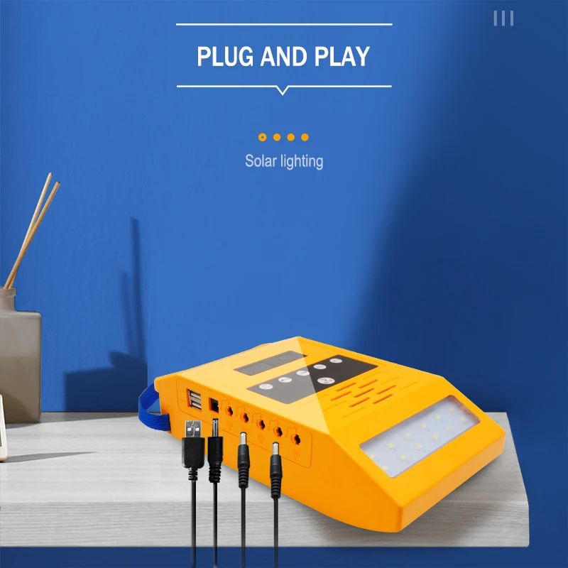 Portable Mini Solar Power System for Home Electricity Generating and LED Indoor Lighting Kits