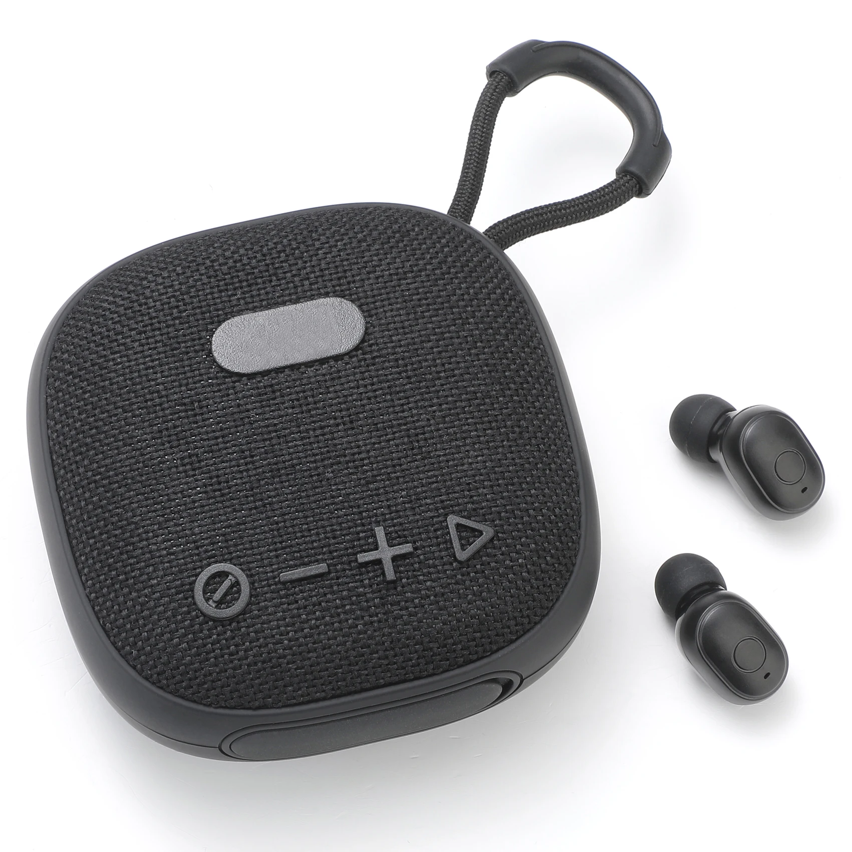Fabric Portable Bluetooth Speakers Wireless Earbuds 2 In 1 Mini ...