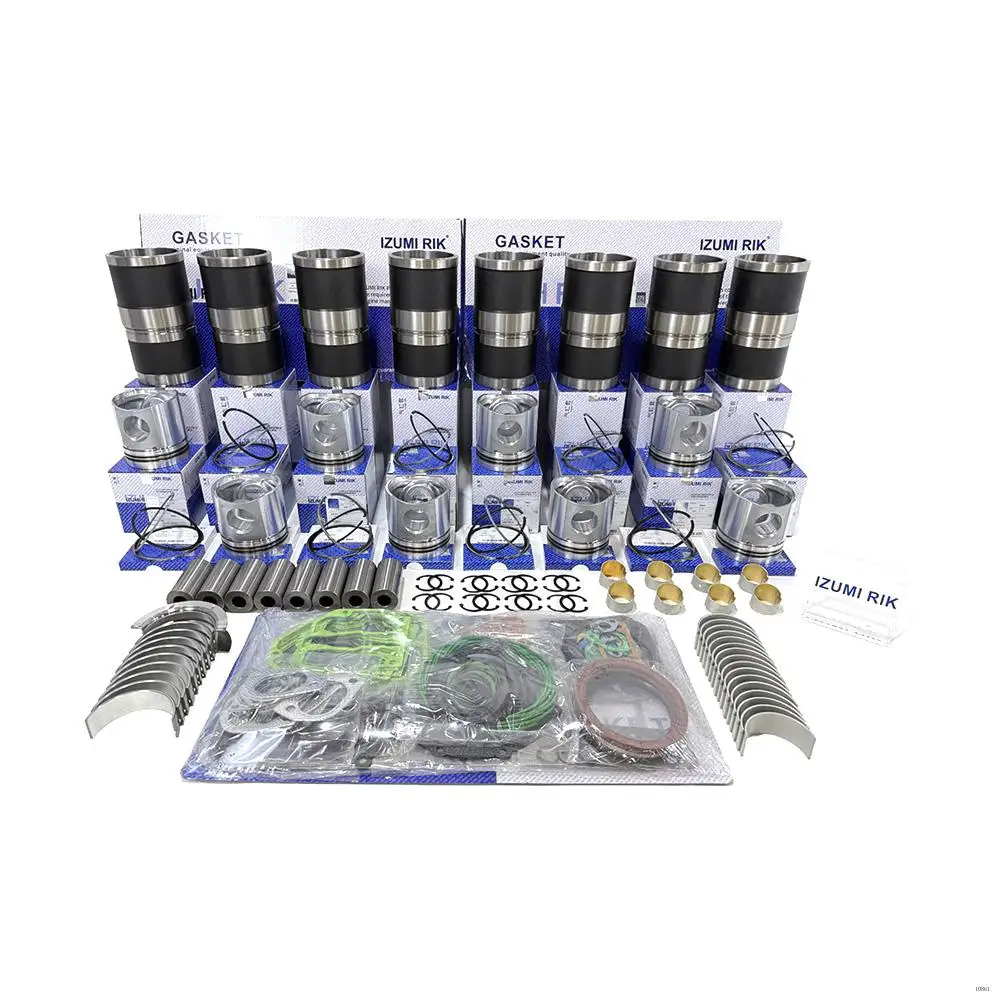 4008 Overhaul Rebuild Kit with Overhaul Kit Main & Conrod Bearing with Thrust Washer for Perkins Replacement Engine Parts