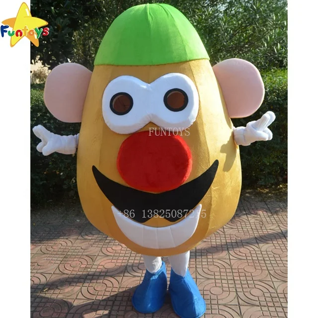 Details about   Halloween Advertising Vegetable Eggplant Potato Head Mascot Costume Suits Adult