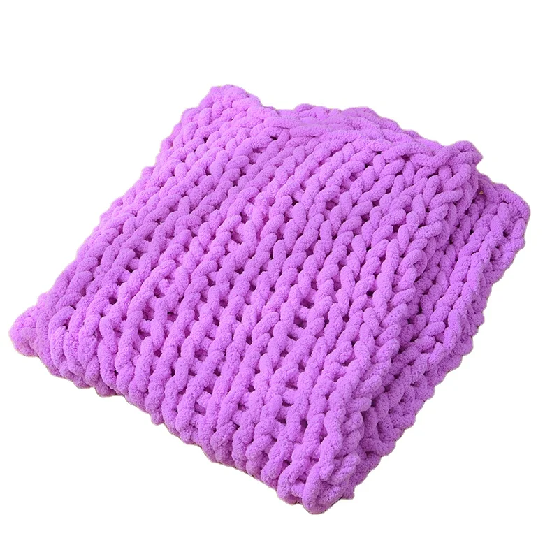 The Knit Wit Handmade Knitted Cellular Baby Blanket Medium, Baby Pink 