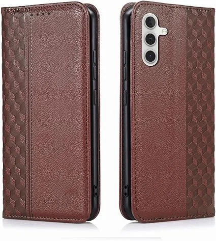 Luxury Leather Case For Samsung Galaxy S24 Ultra 5G Custom Matte Soft Magnetic Wallet Card Holder Kickstand Magnetic Phone Case manufacture