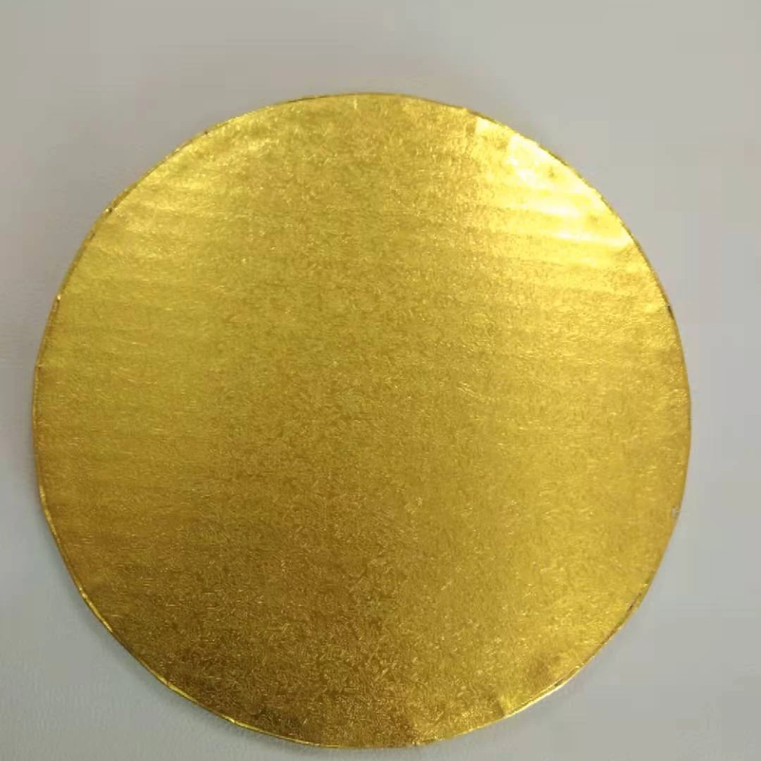 Dekora - Round Cake Base | Golden Cake Plate Made Of Cardboard Reusable - 30 Cm, Gold