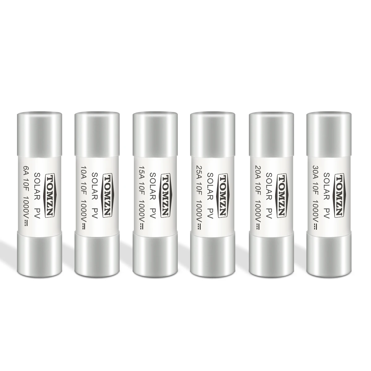 TOMZN Fuse Solar DC 1000V PV Fuses 6A 10A 15A 20A 25A 30A High Voltage for Solar System Protection