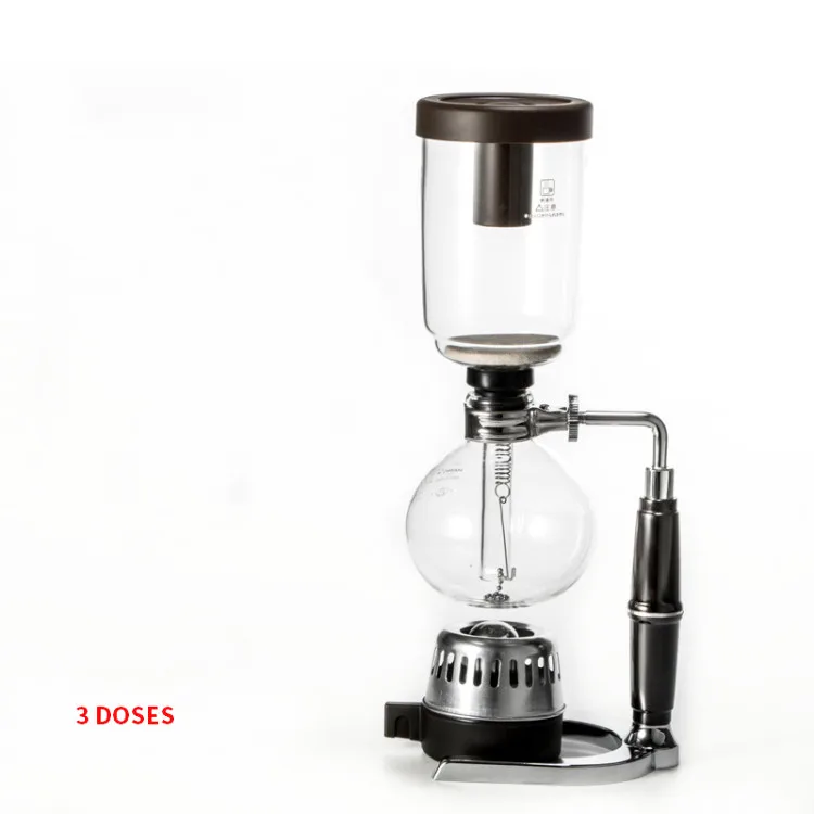 Vacuum Glass Espresso Coffee Heatproof Tea Coffee Syphon 2-5 Cup Customized Color Barista Coffee Percolator Maker Siphon